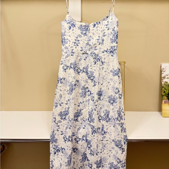 House of CB Blue and White Midi Dress - Picture 2 of 4